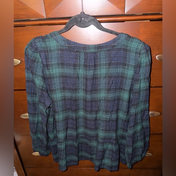 (2) LOFT Plaid Blouses - Large - Picture 5 of 11